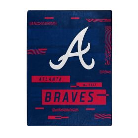 BRAVES OFFICIAL MLB "Digitize" Raschel Throw Blanket; 60" x 80"