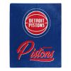 Pistons OFFICIAL NBA "Signature" Raschel Throw Blanket; 50" x 60"