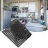 Free shipping Bar Kitchen Industrial Multi-functional Anti-fatigue Drainage Rubber Non-slip Hexagonal Mat 60*90cm