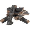 VEVOR 8 Pcs Oak Logs, Gas Fireplace Ceramic Logs for Fire place, Heat-Resistant Wood Log Gas Realistic Logs, Stackable Wood Branches for Gas Fireplace