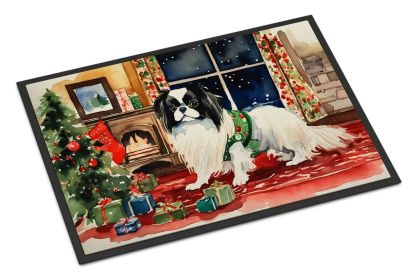 NEW Japanese Chin Cozy Christmas Doormat Front Door Mat Indoor Outdoor Rugs for Entryway, Non Slip Washable Low Pile, 18H X 27W