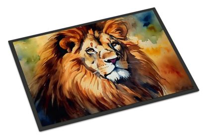 Lion Doormat Front Door Mat Indoor Outdoor Rugs for Entryway, Non Slip Washable Low Pile, 24H X 36W