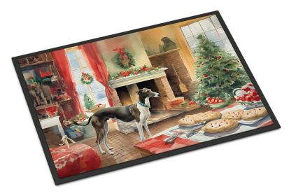 Greyhound Christmas Cookies Doormat Front Door Mat Indoor Outdoor Rugs for Entryway, Non Slip Washable Low Pile, 24H X 36W