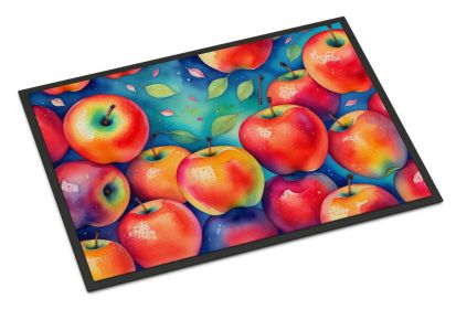 Colorful Apples Doormat Front Door Mat Indoor Outdoor Rugs for Entryway, Non Slip Washable Low Pile, 24H X 36W