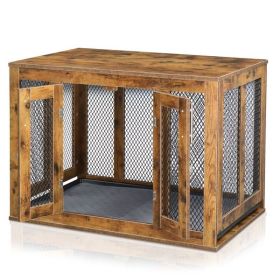 Furniture Dog Crate with Tray for Medium Dogs, Indoor Aesthetic Puppy Kennel Pet House Dog Cage with Door