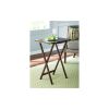 Indoor Single Folding TV Tray Table Set of 2  in Walnut L19 x W15 x H26inches.