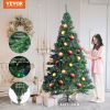 VEVOR Christmas Tree, 7.5ft Prelit Artificial Xmas Tree, Full Holiday Decor Tree with 550 Multi-Color LED Lights, 1346 Branch Tips