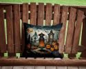 La Llorona Skeleton Spooky Halloween Throw Pillow Machine Washable, Indoor Outdoor Decorative Pillow for Couch, Bed or Patio, 14Hx14W