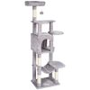 VEVOR Cat Tree 60.6" Cat Tower with Cat Condo Sisal Scratching Post Light Grey