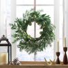 25.5 inch Eucalyptus Leaves Wreath for Front Door, Large Artificial Wreaths for All Seasons, Spring, Summer, Fall, Winter