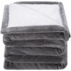 VEVOR Heated Blanket Electric Throw, 50" x 60" Twin Size, Soft Flannel & Sherpa Heating Blanket with 3 Hours Timer Auto-off, 5 Heating Levels for Sofa