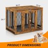 Furniture Dog Crate with Tray for Medium Dogs, Indoor Aesthetic Puppy Kennel Pet House Dog Cage with Door