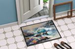 Coastal Wildlife Seals Doormat Front Door Mat Indoor Outdoor Rugs for Entryway, Non Slip Washable Low Pile, 24H X 36W