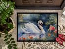 Swan Doormat Front Door Mat Indoor Outdoor Rugs for Entryway, Non Slip Washable Low Pile, 24H X 36W