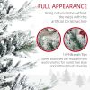 8 Foot Pine Snow Flocked Artificial Christmas Tree with 1479 Realistic Cedar Branches, Auto Open, Home Holiday Decoration, Green