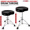 5 CORE Drum Throne Padded Guitar Stool Adjustable Heavy Duty Saddle Music Chair Seat Universal for Adults & Kids with Anti Slip Rubber Feet - DS CH BL