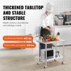 VEVOR Stainless Steel Work Table 36x24 Inch with 4 Wheels Commercial Food Prep Worktable with Casters Heavy Duty Work Table for Commercial Kitchen Res