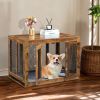 Furniture Dog Crate with Tray for Medium Dogs, Indoor Aesthetic Puppy Kennel Pet House Dog Cage with Door