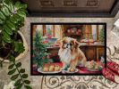 Pekingese Christmas Cookies Doormat Front Door Mat Indoor Outdoor Rugs for Entryway, Non Slip Washable Low Pile, 24H X 36W