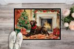 Labrador Retriever Cozy Christmas Doormat Front Door Mat Indoor Outdoor Rugs for Entryway, Non Slip Washable Low Pile, 24H X 36W