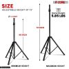 5 Core Speaker Stand Tripod Floor Heavy Duty Adjustable Up to 72 Inch DJ Studio Monitor Stands Pole Mount - SS HD 1PK BLK BAG