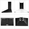 24 inch Wall Mount Range Hood Kitchen Exhaust Stove Vent 350CFM Mechanical Control