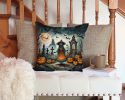 La Llorona Skeleton Spooky Halloween Throw Pillow Machine Washable, Indoor Outdoor Decorative Pillow for Couch, Bed or Patio, 14Hx14W