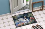 Swan Doormat Front Door Mat Indoor Outdoor Rugs for Entryway, Non Slip Washable Low Pile, 24H X 36W