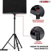 5 Core Speaker Stand Tripod Floor Heavy Duty Adjustable Up to 72 Inch DJ Studio Monitor Stands Pole Mount - SS HD 1PK BLK BAG