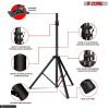 5 Core Speaker Stand Tripod Floor Heavy Duty Adjustable Up to 72 Inch DJ Studio Monitor Stands Pole Mount - SS HD 1PK BLK BAG