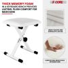 5 CORE Keyboard Bench Pair X Style Piano Stool Thick Padded 12 to 18.5 inch Adjustable Keyboards Chair White KBB02WH