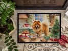 Chow Chow Christmas Cookies Doormat Front Door Mat Indoor Outdoor Rugs for Entryway, Non Slip Washable Low Pile, 24H X 36W