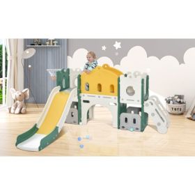 Plastic Children's Slide (Color: Green)