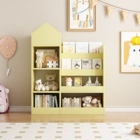 Children's Wooden Bookshelf (Color: Yellow)