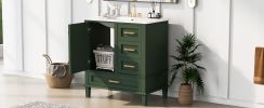 30" Bathroom Vanity , Modern Bathroom Cabinet with Sink Combo Set, Bathroom Storage Cabinet with a Soft Closing Door and 3 Drawers, Solid Wood Frame